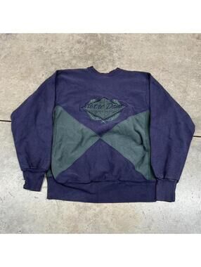 vintage notre dame university reverse weave navy collegiate made in usa crewneck